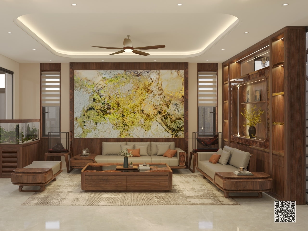VÁCH NGĂN TƯỜNG PHÒNG KHÁCH - NN01