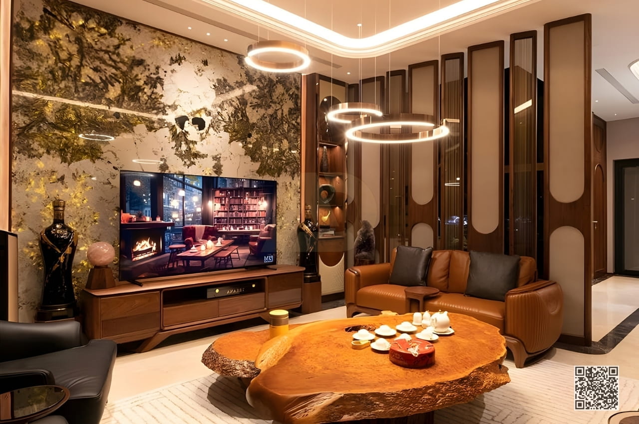 VÁCH NGĂN TƯỜNG GỖ ÓC CHÓ - NN09