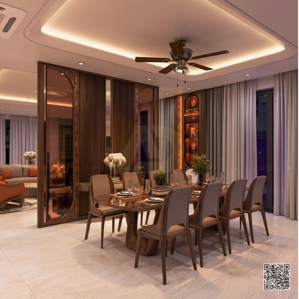 VÁCH NGĂN TƯỜNG GỖ ÓC CHÓ - NN15