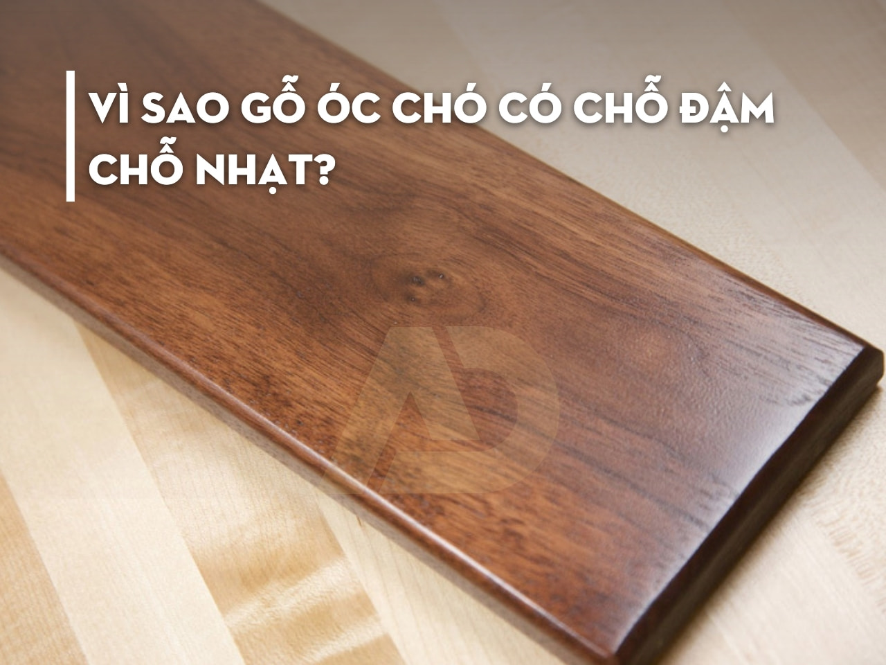 Vì sao gỗ óc chó có chỗ đậm chỗ nhạt?