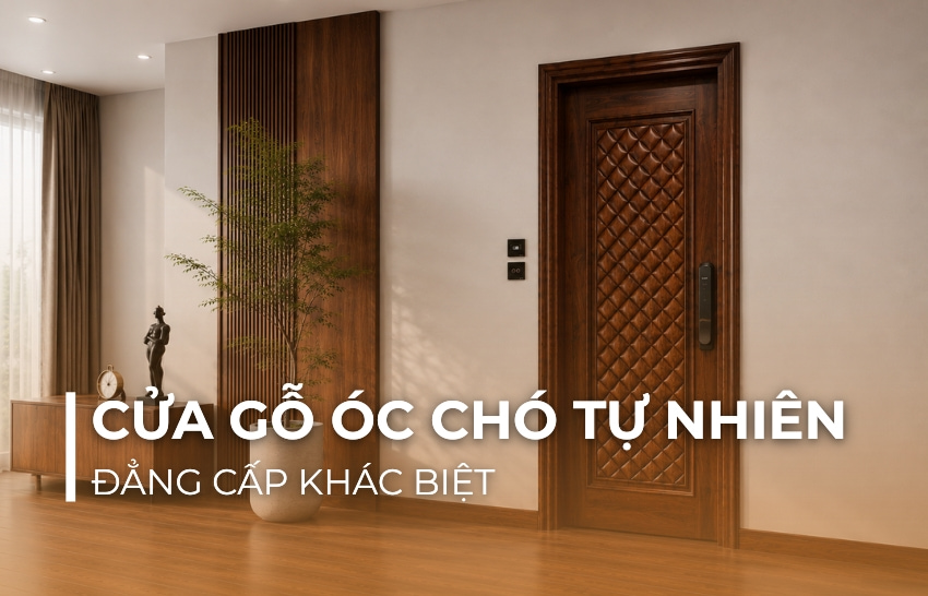 CỬA GỖ ÓC CHÓ TỰ NHIÊN - ĐẲNG CẤP KHÁC BIỆT