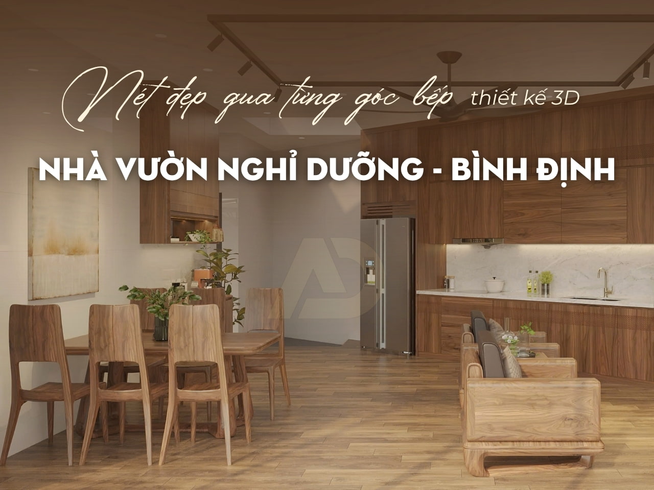 THIẾT KẾ NỘI THẤT GỖ ÓC CHÓ NHÀ ANH TRIỀU – BÌNH ĐỊNH