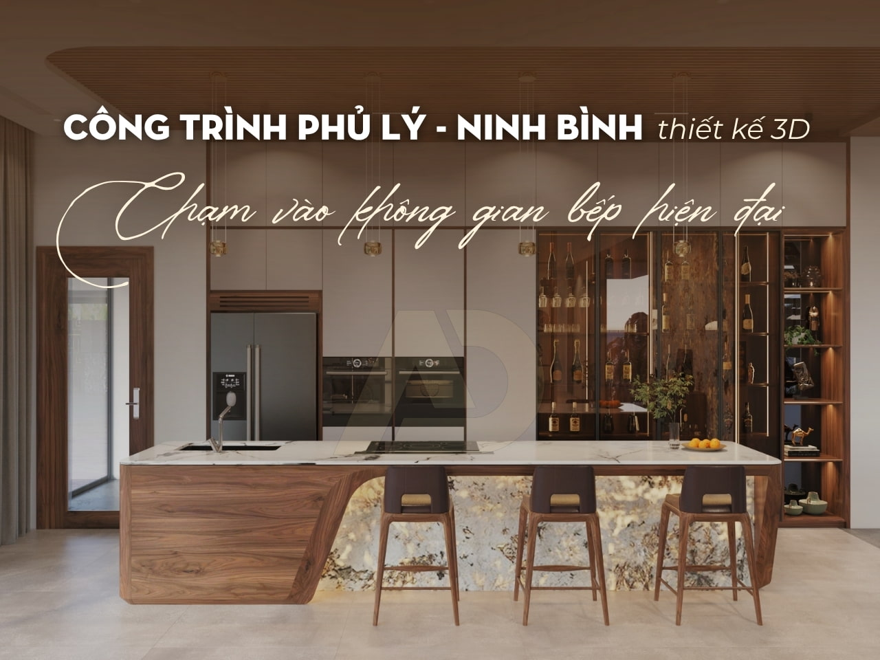 THIẾT KẾ NỘI THẤT PHÒNG BẾP CHỊ HẰNG – PHỦ LÝ
