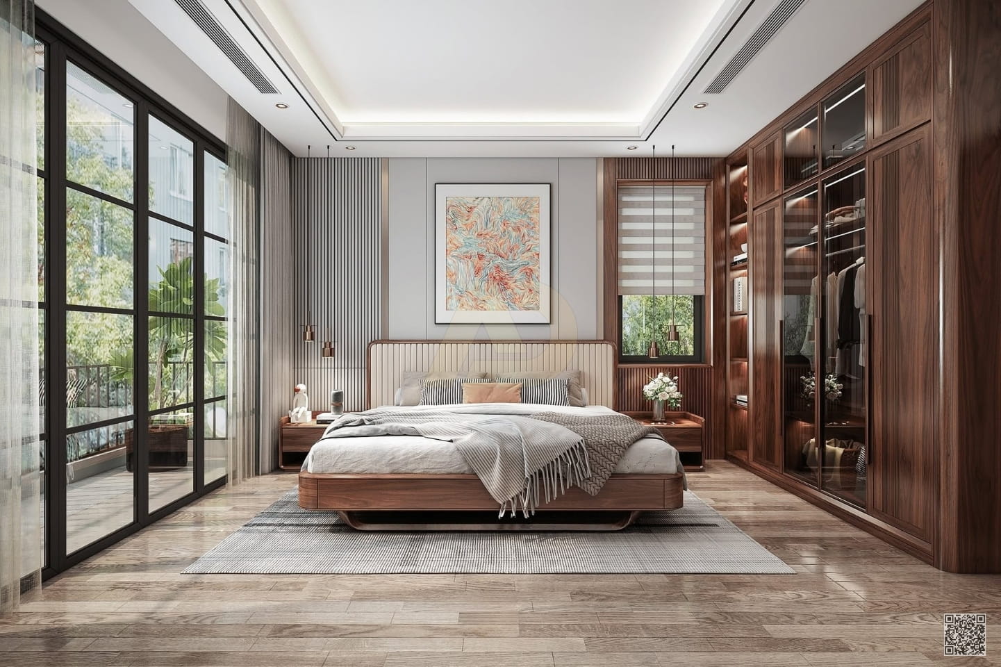 MẪU PHÒNG NGỦ GỖ ÓC CHÓ ĐẸP ĐƯỢC ƯA CHUỘNG