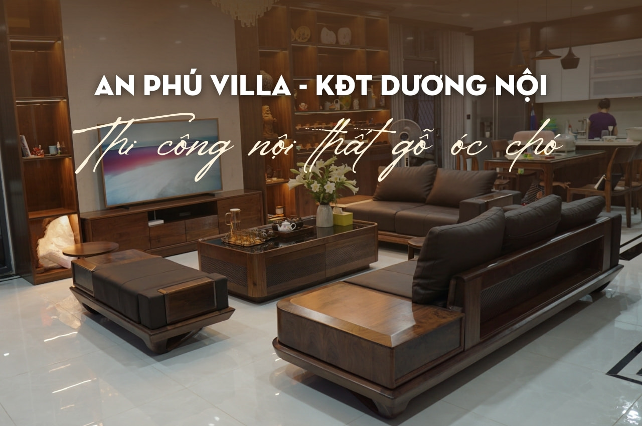 Thi công nội thất gỗ óc chó - Biệt Thự song lập - An Phú Villa - KĐT Dương Nội