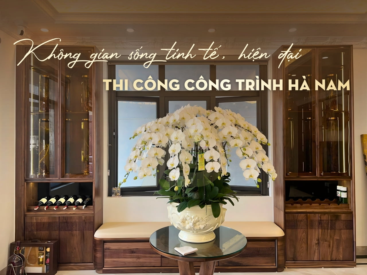 THI CÔNG NỘI THẤT GỖ ÓC CHÓ NHÀ ANH THÊM - HÀ NAM