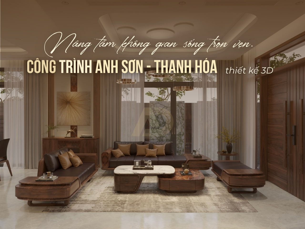 THIẾT KẾ NỘI THẤT NHÀ ANH SƠN THANH HÓA – PHƯƠNG ÁN 1