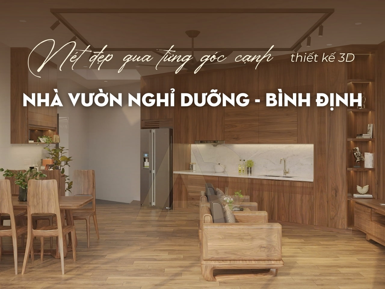 THIẾT KẾ NỘI THẤT GỖ ÓC CHÓ ANH TRIỀU - BÌNH ĐỊNH | KHU NGHỈ DƯỠNG